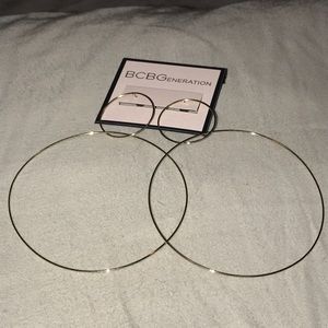 NWT BCBG Gold double hooped Earrings.